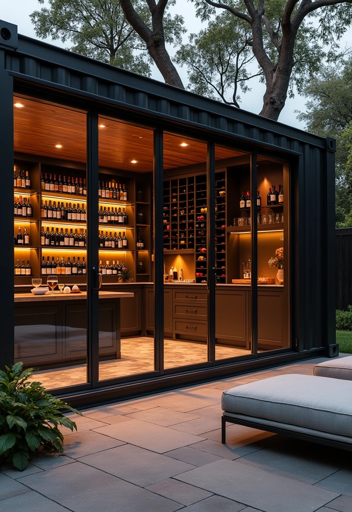 25 Creative Shipping Container Home Design Ideas That Will Leave You Inspired! - 16. Container Home with a Wine Cellar