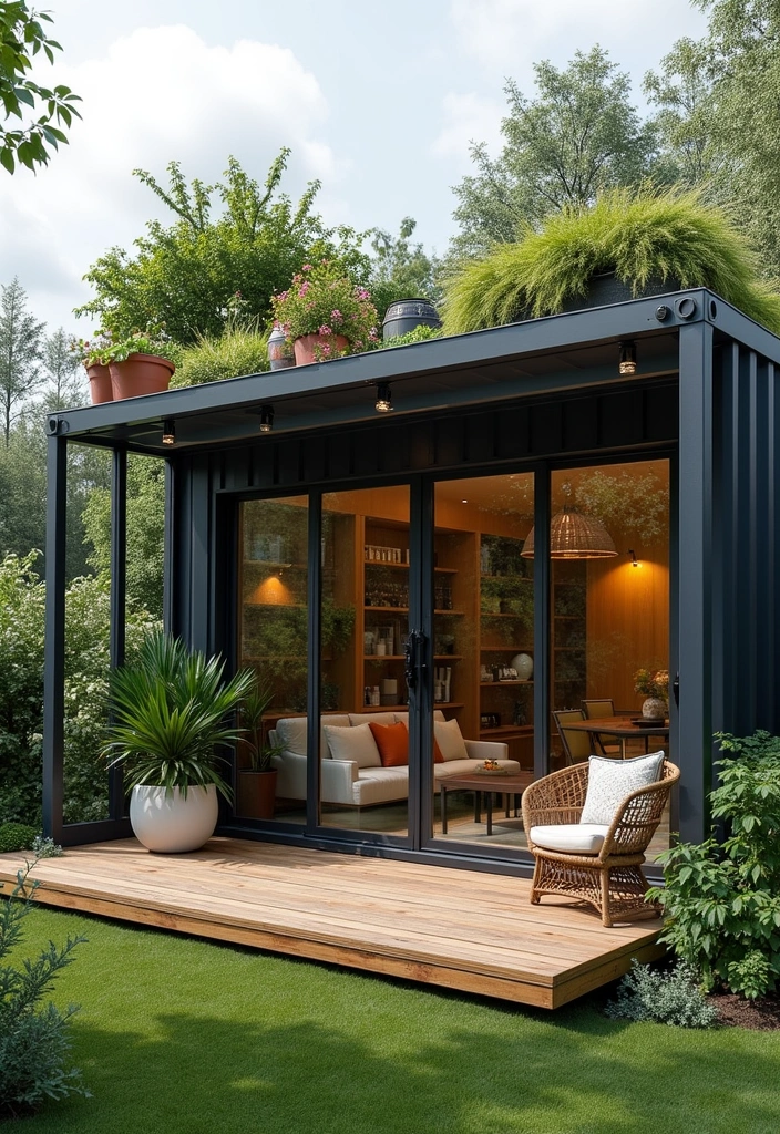 25 Creative Shipping Container Home Design Ideas That Will Leave You Inspired! - 6. Container Home with Rooftop Garden