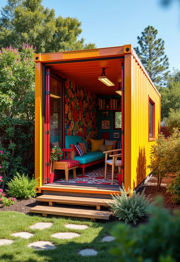 25 Creative Shipping Container Home Design Ideas That Will Leave You Inspired! - 7. Colorful Container Home