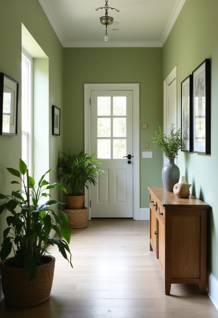 25 Paint Colors for Hallways That Will Make Your Space Shine (You Won't Believe #15!) - 1. Soft Sage Green