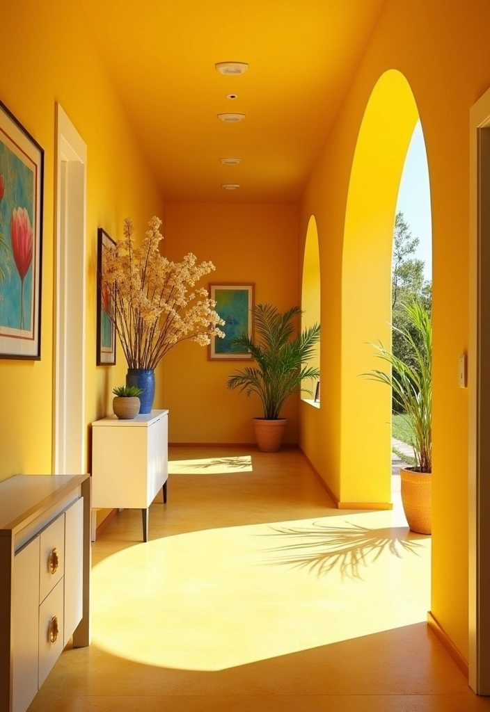 25 Paint Colors for Hallways That Will Make Your Space Shine (You Won't Believe #15!) - 11. Sunny Yellow