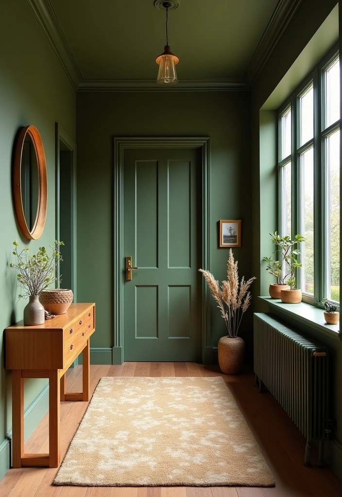 25 Paint Colors for Hallways That Will Make Your Space Shine (You Won't Believe #15!) - 12. Rich Olive Green