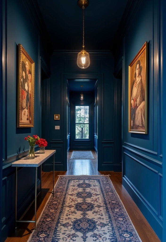 25 Paint Colors for Hallways That Will Make Your Space Shine (You Won't Believe #15!) - 15. Mysterious Indigo (You Won't Believe #15!)