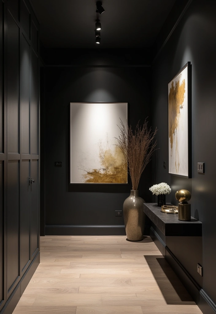 25 Paint Colors for Hallways That Will Make Your Space Shine (You Won't Believe #15!) - 6. Bold Charcoal