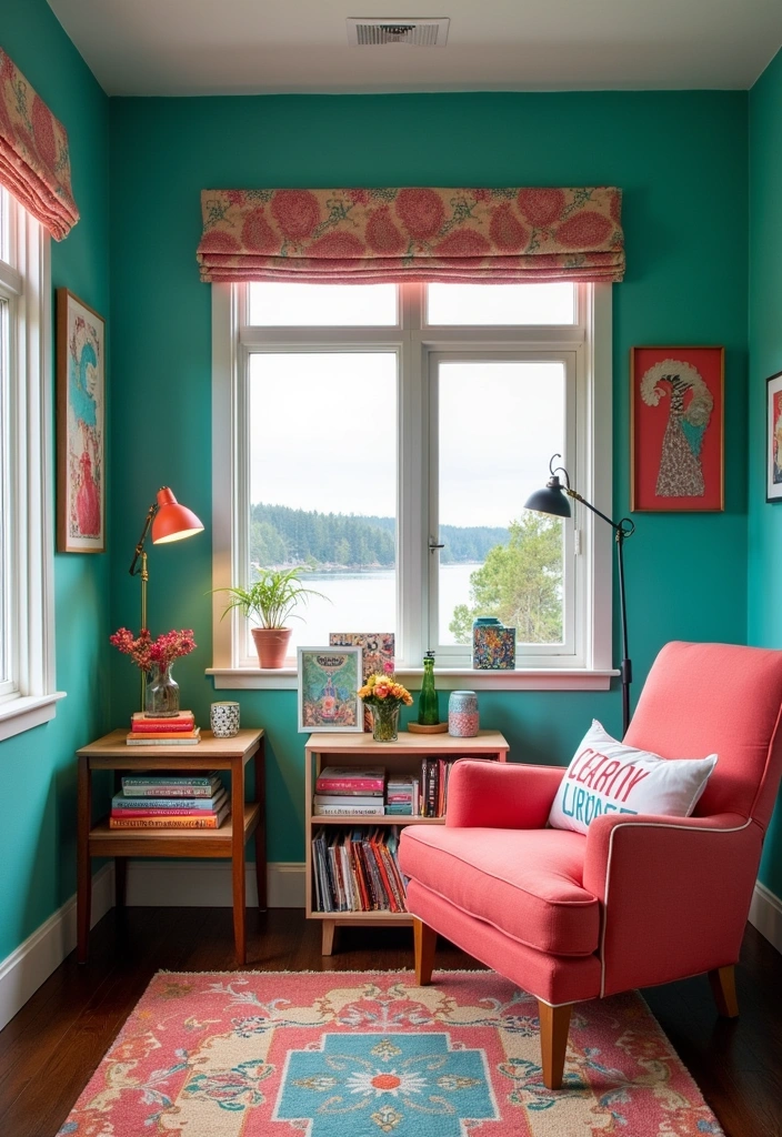 25 Stunning Modern Lake House Color Schemes That Will Transform Your Space! - 5. Bold Teals and Coral