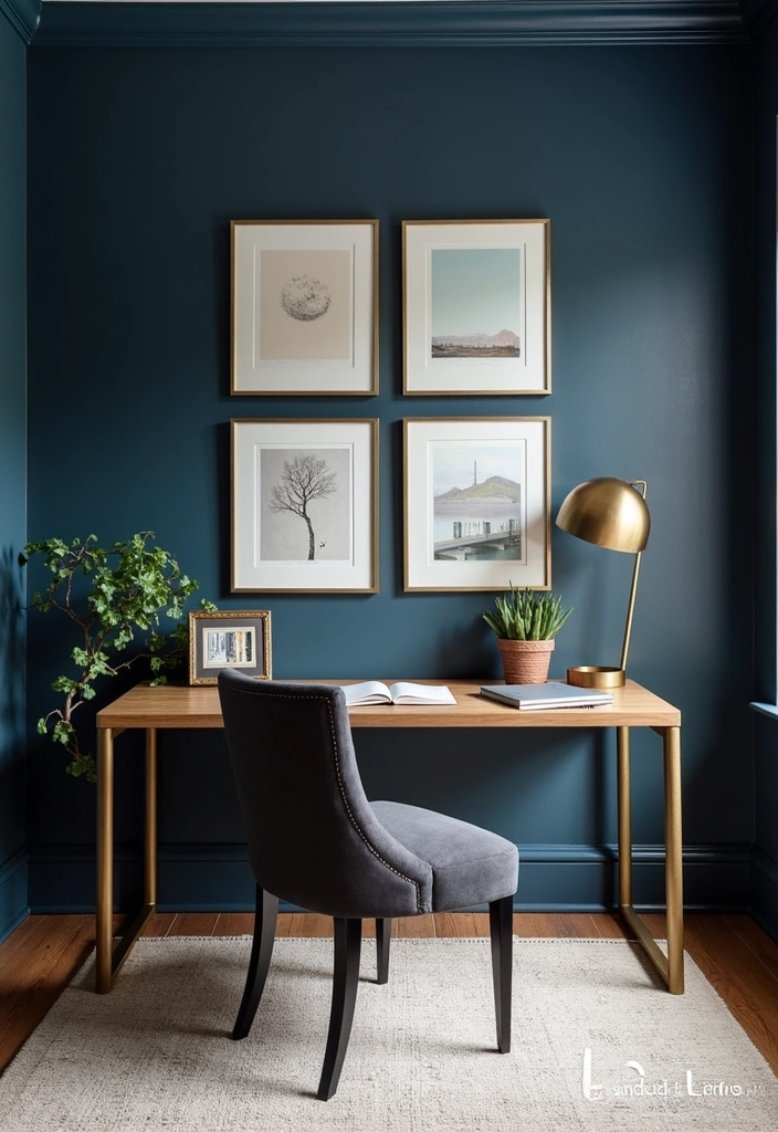 26 Best Benjamin Moore Paint Colors for Your Home Office That'll Boost Your Creativity! - 10. Deep Navy