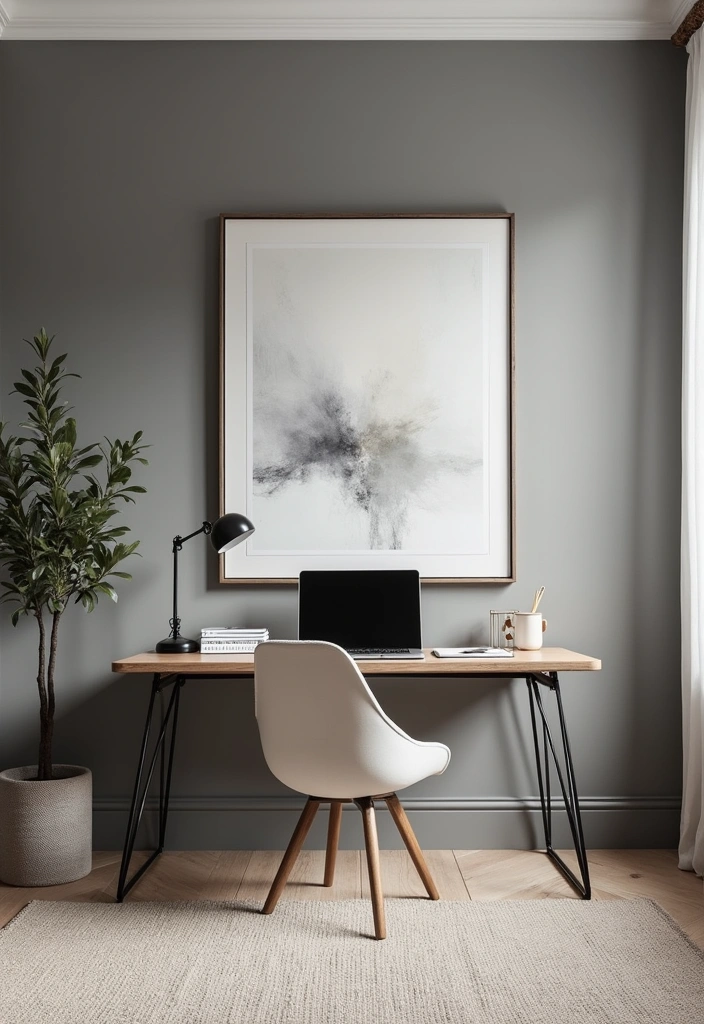 26 Best Benjamin Moore Paint Colors for Your Home Office That'll Boost Your Creativity! - 4. Classic Gray