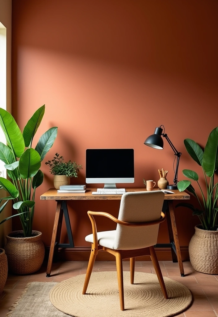 26 Best Benjamin Moore Paint Colors for Your Home Office That'll Boost Your Creativity! - 8. Earthy Terracotta