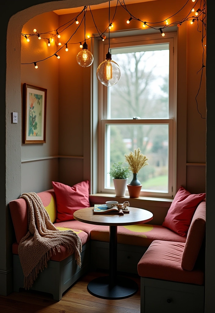 26 Breakfast Nook Ideas That'll Make You Want to Sip Coffee Forever! - 4. Cozy Corner Retreat