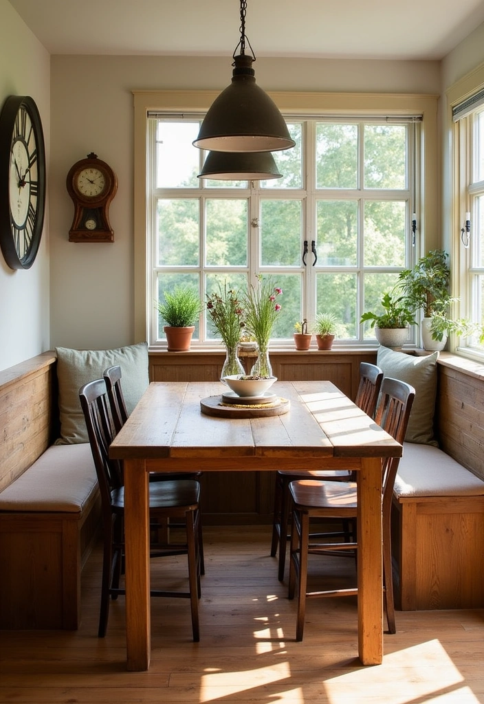 26 Breakfast Nook Ideas That'll Make You Want to Sip Coffee Forever! - 6. Farmhouse Style