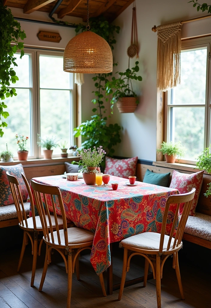 26 Breakfast Nook Ideas That'll Make You Want to Sip Coffee Forever! - 7. Boho Vibes