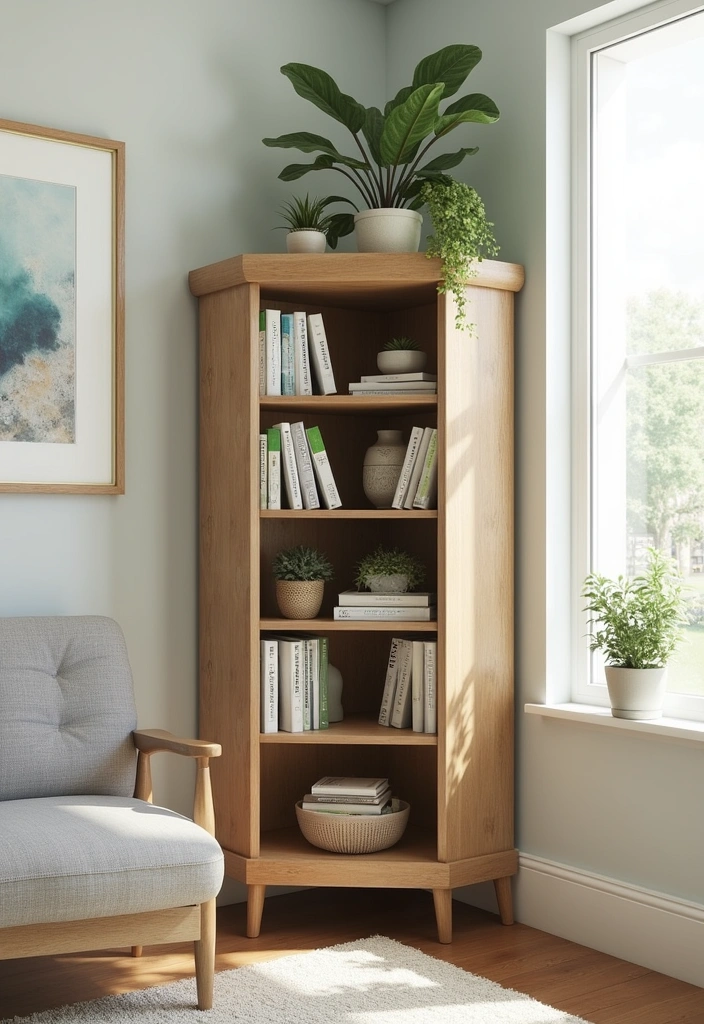 26 Corner Bookshelf Ideas That Will Transform Your Space! - 5. Multi-Tier Corner Bookcase