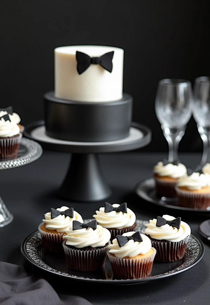 26 Themed Dessert Table Ideas That Will WOW Your Guests (You Won't Believe #12!) - 11. Elegant Black and White