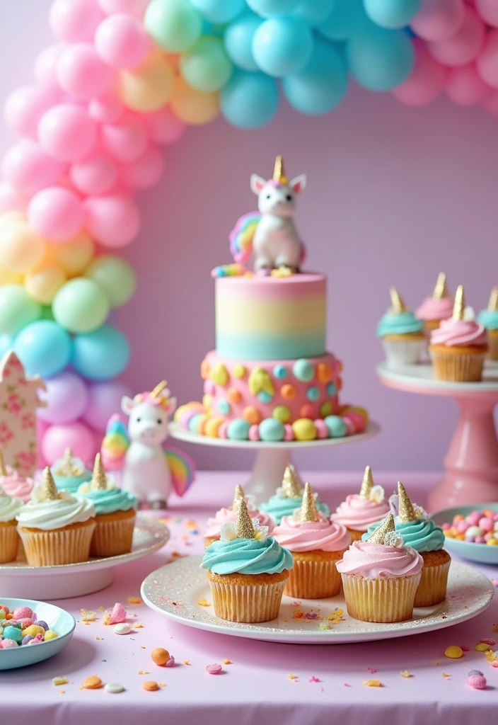 26 Themed Dessert Table Ideas That Will WOW Your Guests (You Won't Believe #12!) - 14. Magical Unicorn Dreams