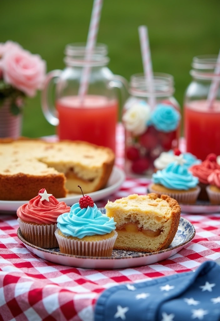 26 Themed Dessert Table Ideas That Will WOW Your Guests (You Won't Believe #12!) - 15. All-American Picnic