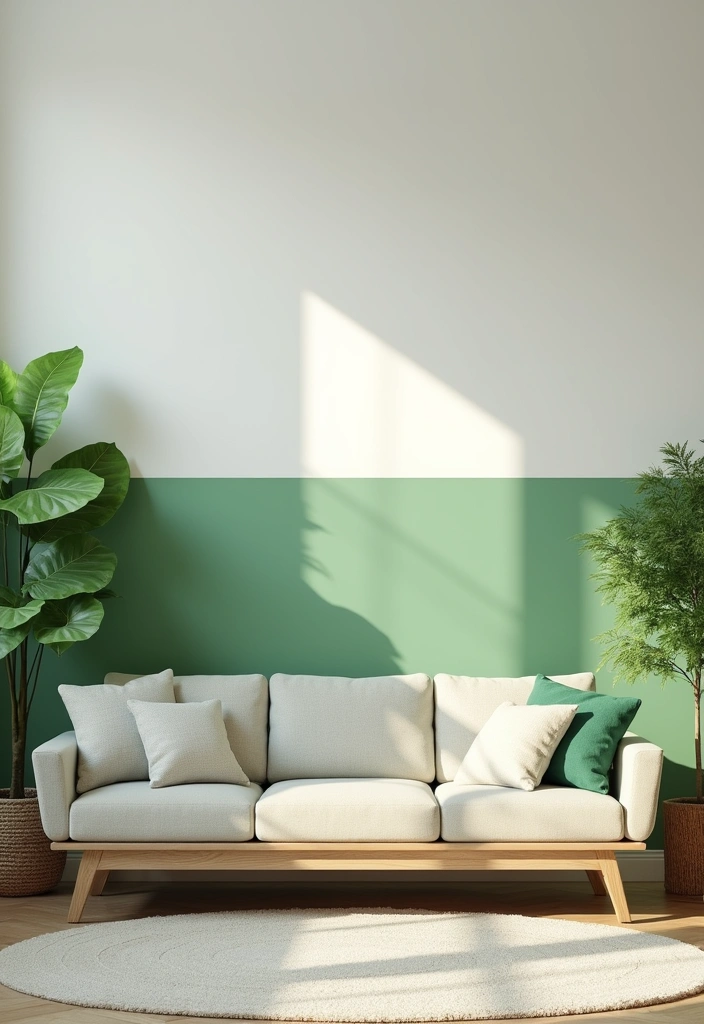 26 Two-Tone Paint Ideas to Elevate Any Room (You Won't Believe #15!) - 11. Fresh Green and White