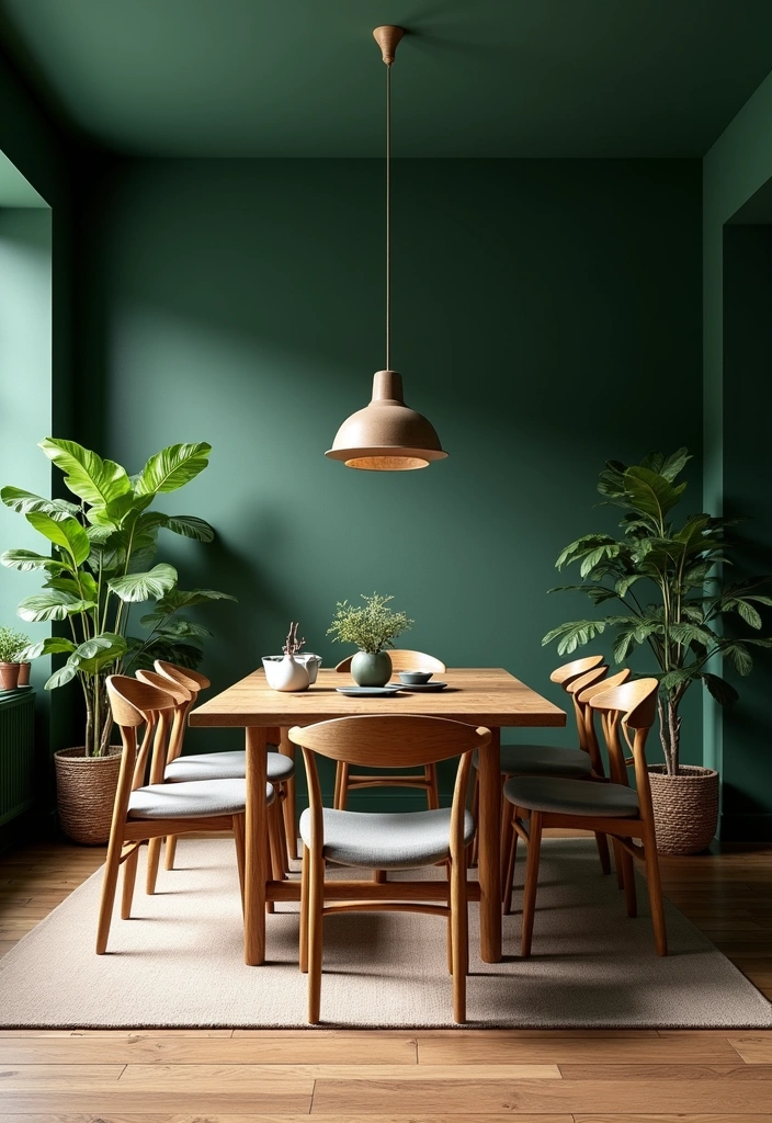 21 Best Paint Colors for Dining Room That Will Make You Want to Host Every Weekend! - 12. Deep Forest Green