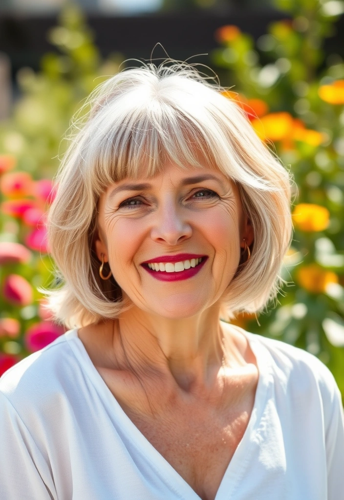 25 Classy Short Hairstyles for Women Over 50 That'll Make You Look Fabulous! - 14. Curtain Bangs