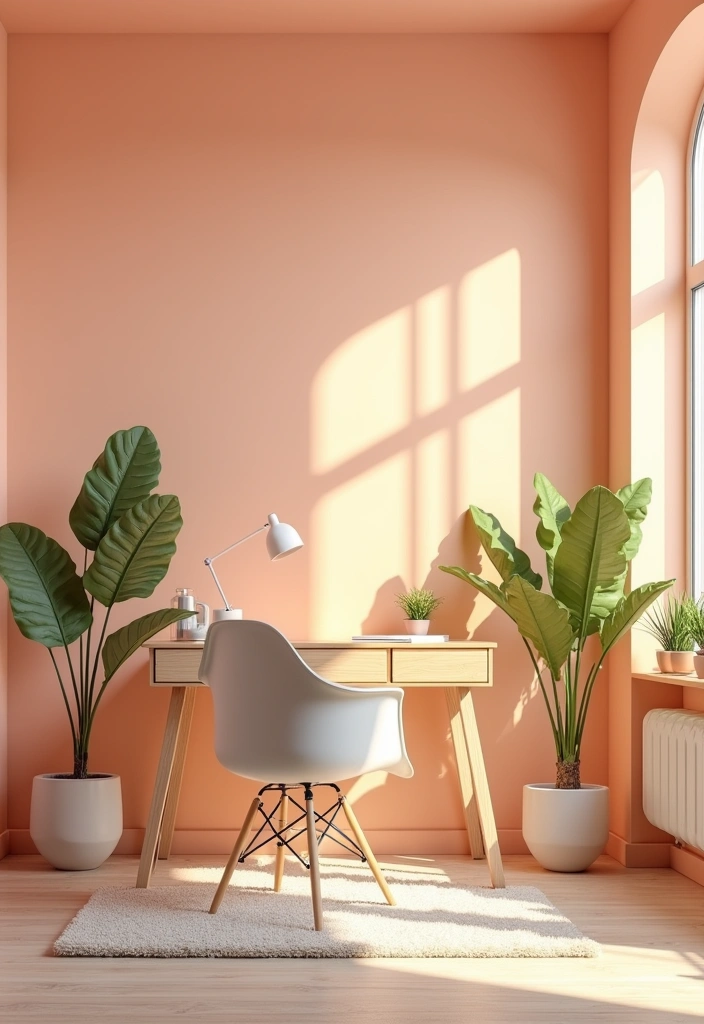 27 Best Paint Colors for an Office That'll Boost Your Productivity (You Won't Believe #15!) - 19. Gentle Peach