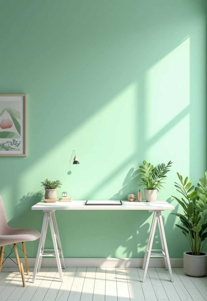 27 Best Paint Colors for an Office That'll Boost Your Productivity (You Won't Believe #15!) - 6. Uplifting Mint Green