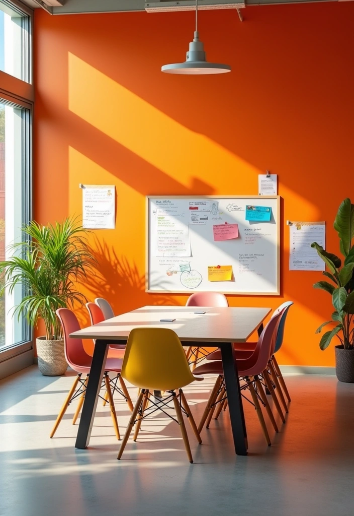 27 Best Paint Colors for an Office That'll Boost Your Productivity (You Won't Believe #15!) - 7. Motivating Orange