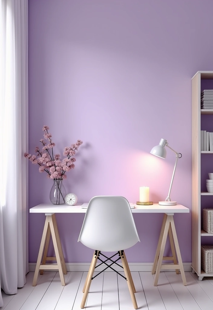 27 Best Paint Colors for an Office That'll Boost Your Productivity (You Won't Believe #15!) - 9. Fresh Lavender