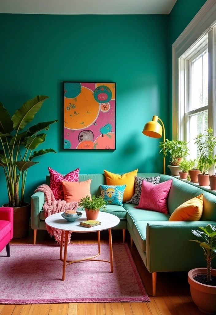 28 Best Paint Colors for a Dark Room That'll Transform Your Space! - 12. Bold Teal: A Splash of Color