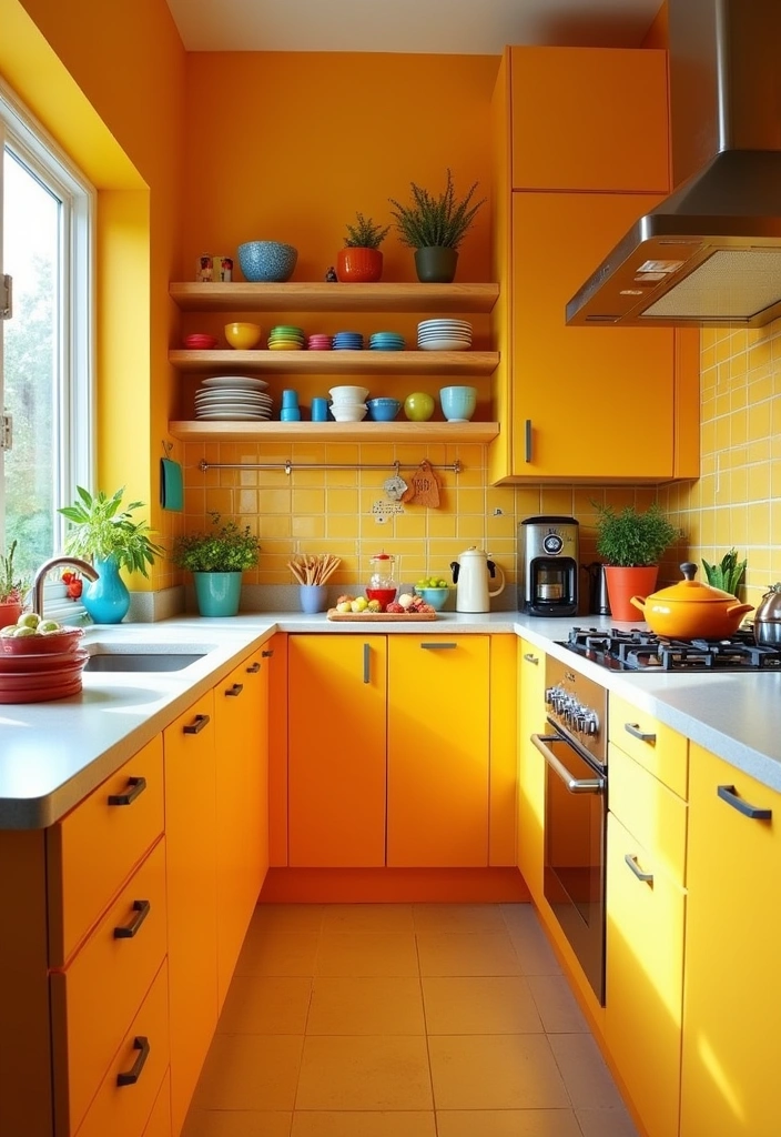 28 Best Paint Colors for a Dark Room That'll Transform Your Space! - 16. Vibrant Mango: A Tropical Escape