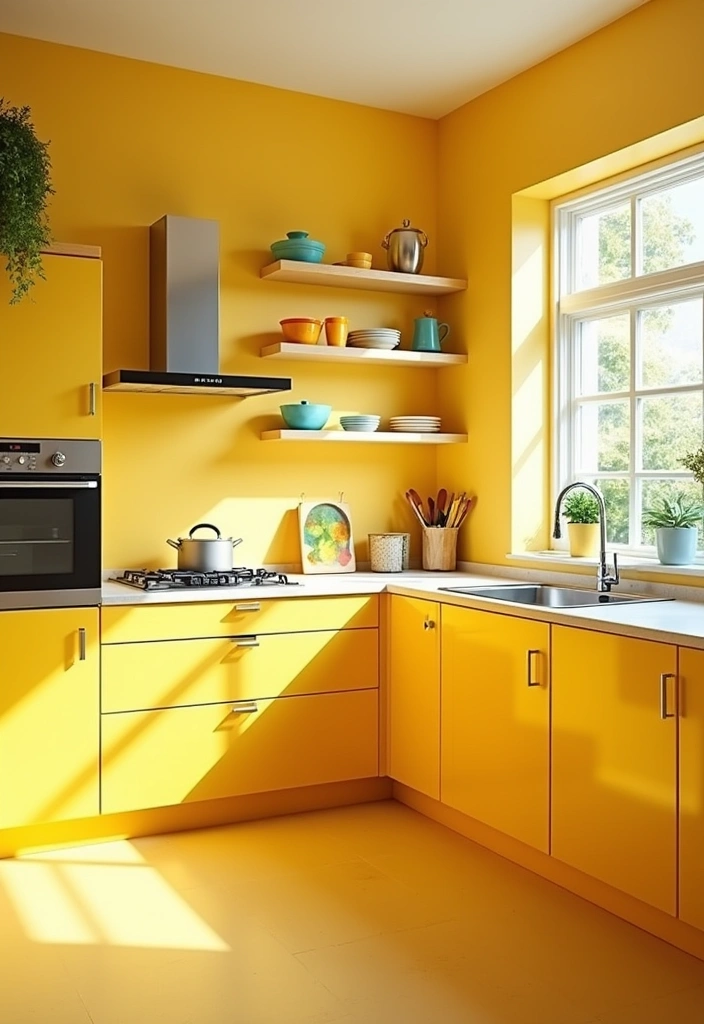 28 Best Paint Colors for a Dark Room That'll Transform Your Space! - 19. Sunny Yellow: Bright and Cheerful