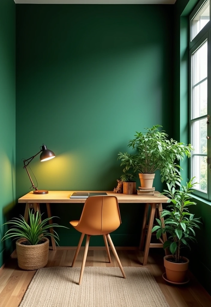 28 Best Paint Colors for a Dark Room That'll Transform Your Space! - 2. Deep Forest Green: Nature's Embrace