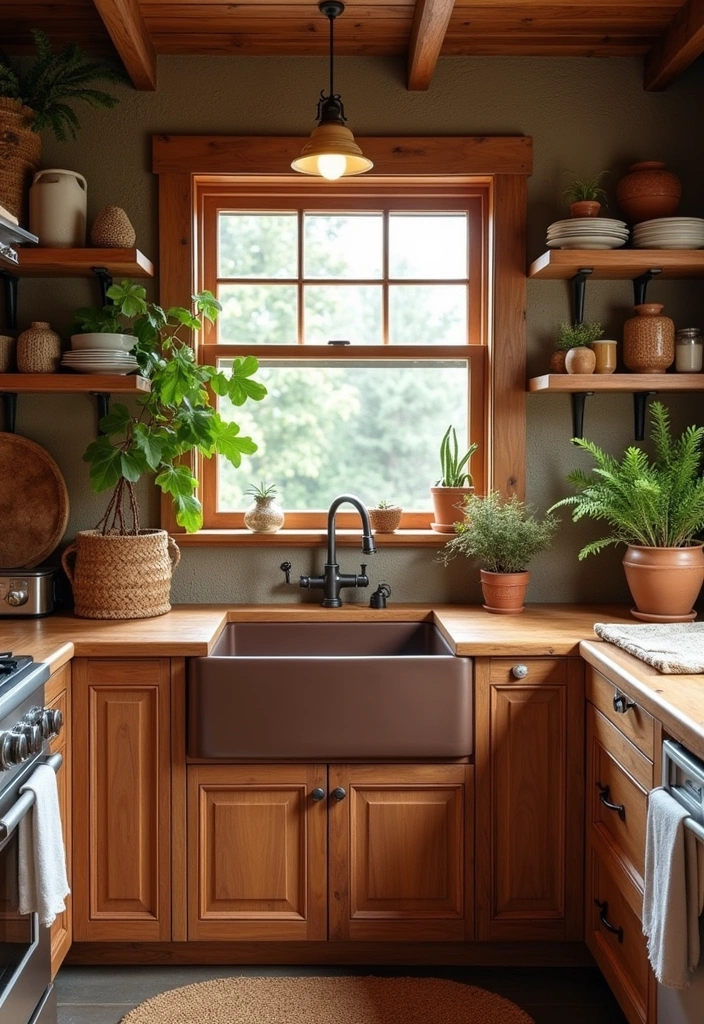 28 Kitchen Sink Paint Ideas That Will Transform Your Cooking Space (You Won't Believe #15!) - 21. Rustic Brown for Earthy Warmth