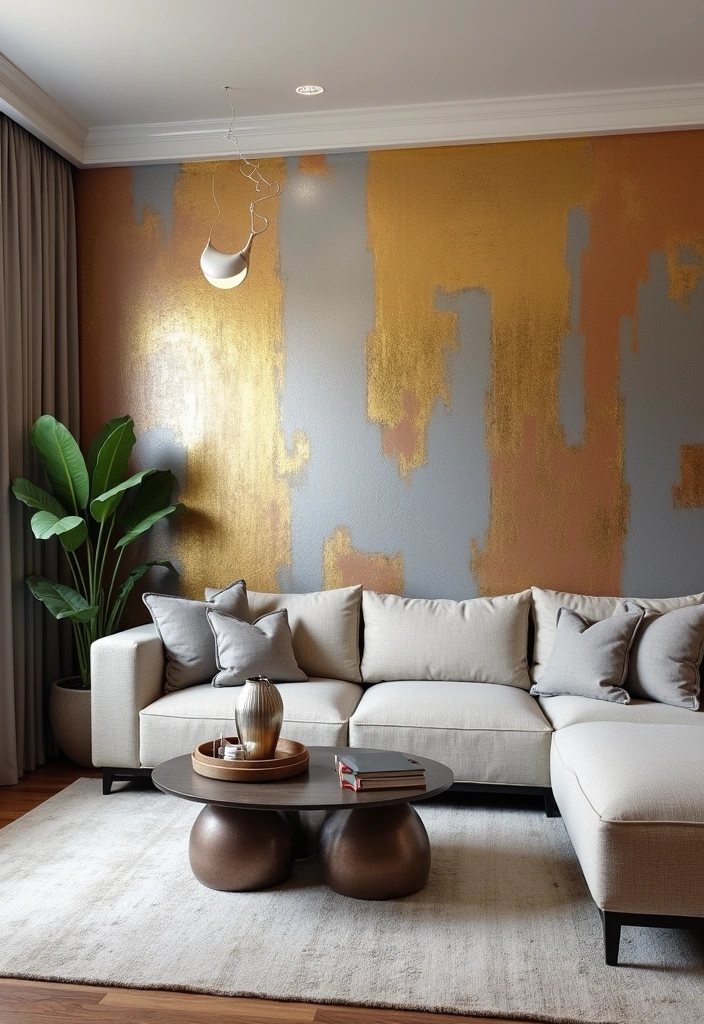 28 Metallic Wall Paint Ideas That Will Dazzle Your Space (You Won't Believe #15!) - 11. Mixed Metallics