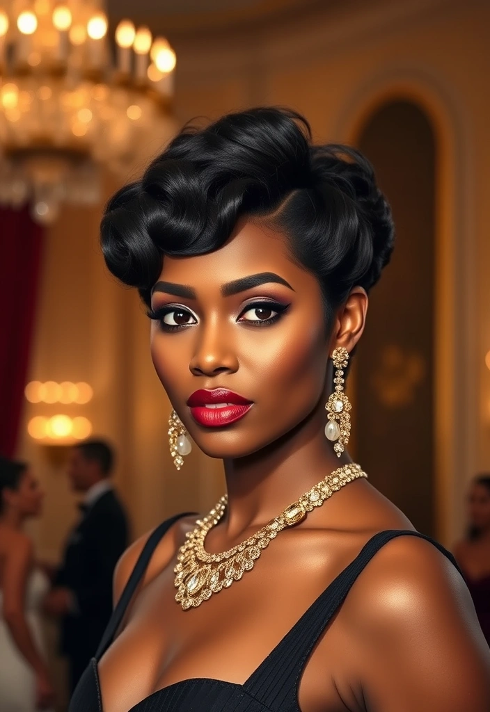 15 Chic Pixie Cuts for Black Women That Will Turn Heads! - 10. Vintage-Inspired Pixie