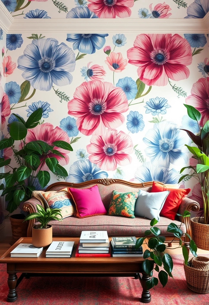 21 Colorful Home Decor Ideas That Will Ignite Your Inner Maximalist! - 1. Bold Wallpaper Statements