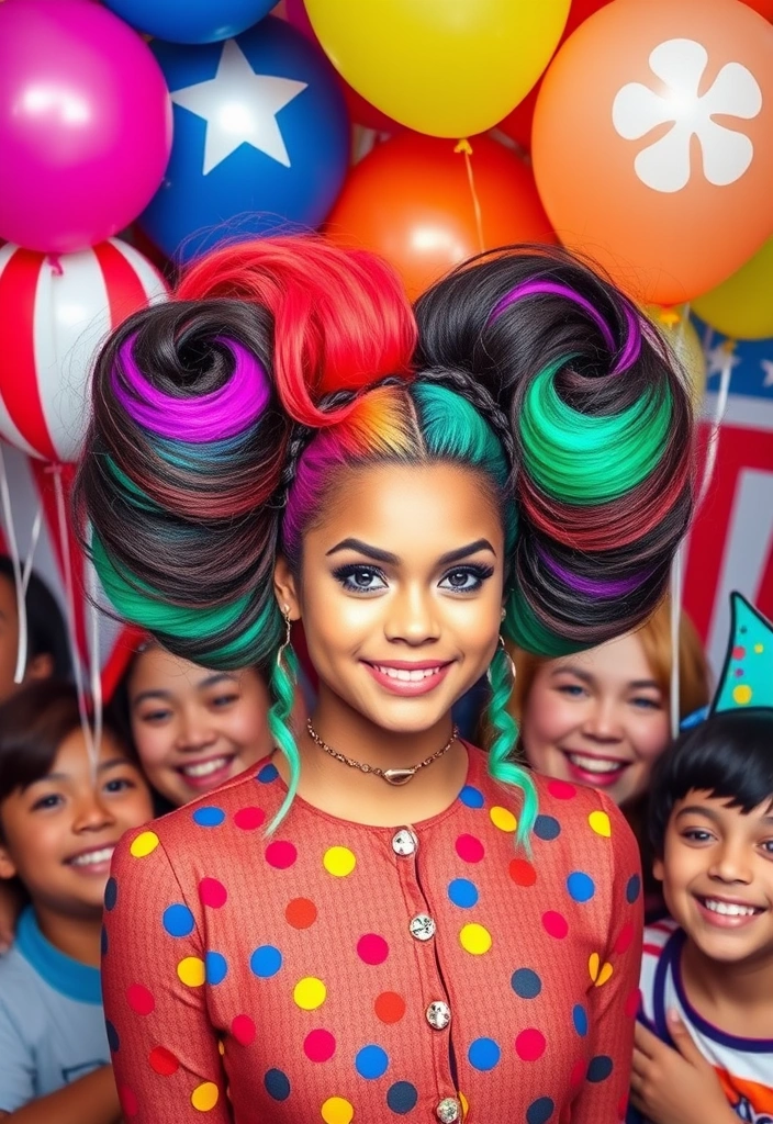 50 Unique and Hilariously Funny Hairstyles That’ll Make You Want to Try #22! - 13. The Clown Hairdo