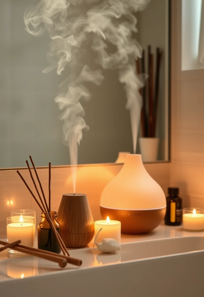 23 Modern Organic Bathroom Decor Ideas That Will Transform Your Space! - 9. Aromatherapy Elements