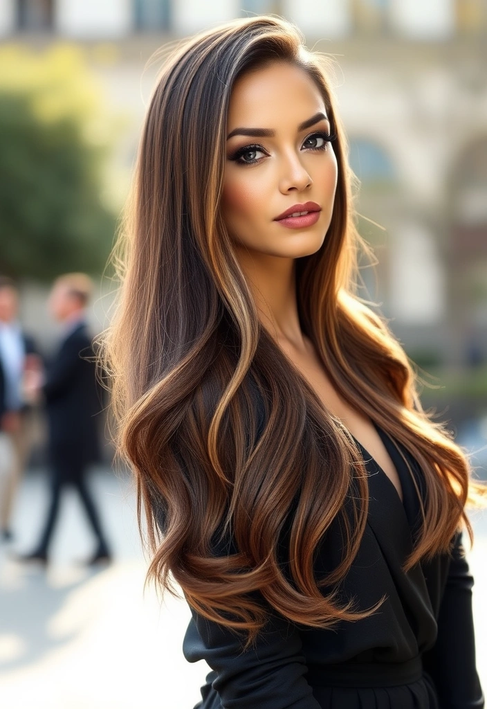 25 Bold Hair Dye Ideas That Will Transform Your Look Instantly! - 13. Chocolate Brown Balayage