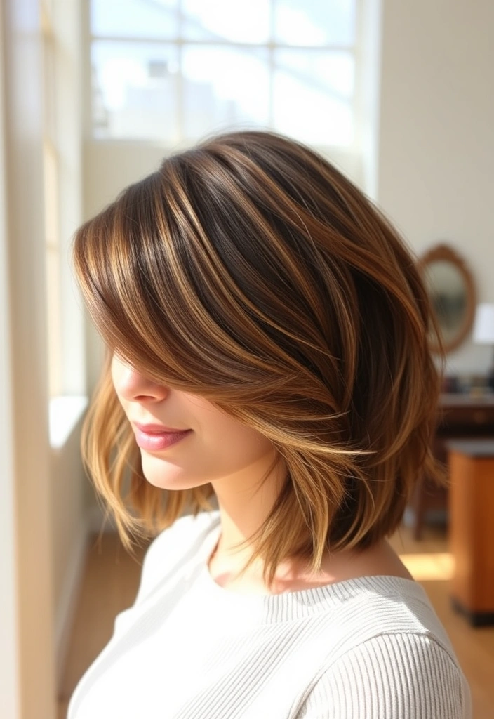 20 Dazzling Textured Haircuts That Will Transform Your Look Instantly! - 16. Textured Lob with Highlights