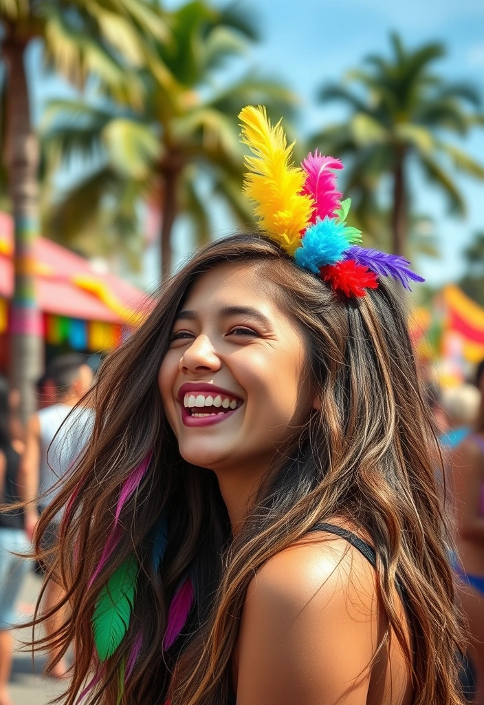 20 Sassy Hairstyles for Coachella That Will Turn Heads (You Won't Believe #12!) - 12. Feathered Hair Extensions (You Won't Believe!)