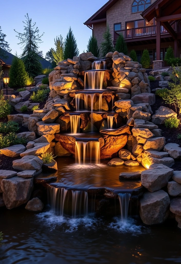 25 Small Garden Waterfalls Ideas That Will Transform Your Backyard into a Paradise! - 10. Custom Built Waterfall