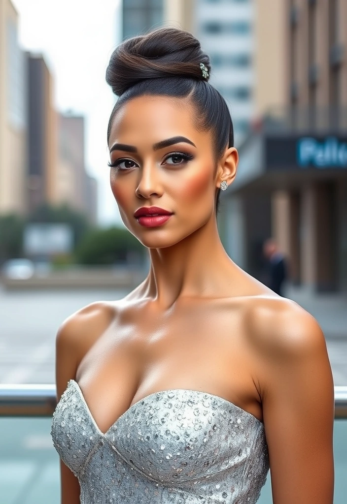 15 Glamorous Mob Wife Hairstyles That’ll Make You Feel Like a Queen! - 2. The Bold High Bun