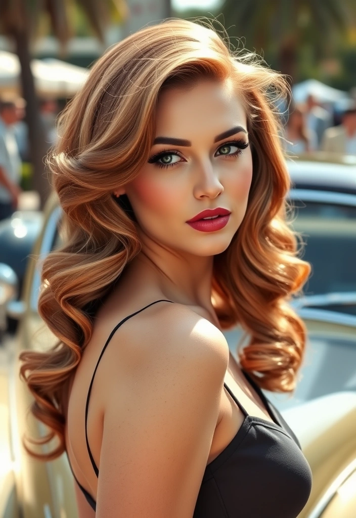 15 Stunning Caramel Highlights on Brown Hair That Will Make Heads Turn! - 8. Caramel Highlights for a Vintage Touch