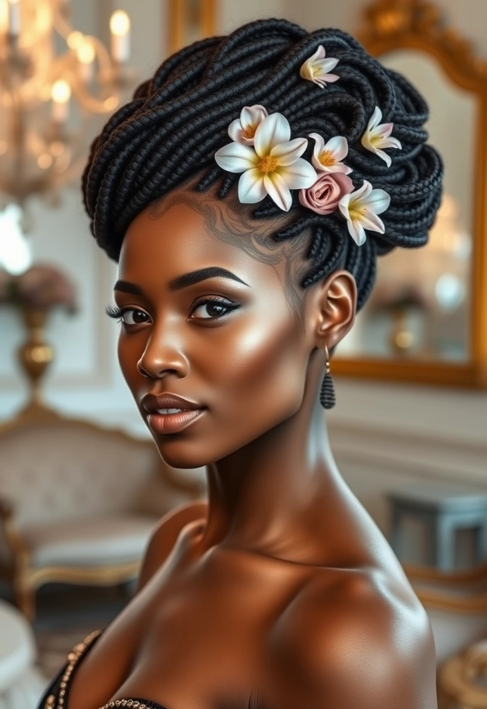 15 Majestic Options for Goddess Cornrows Hairs That Will Leave You Breathless! - 11. Goddess Cornrows with a Bouffant