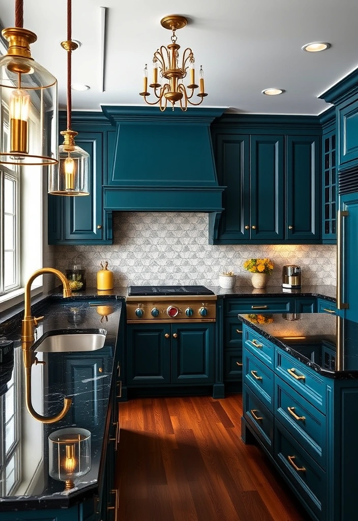 25 Stunning Colors That Pair Perfectly with Black Granite Countertops (You Won't Believe #13!) - 4. Deep Teal