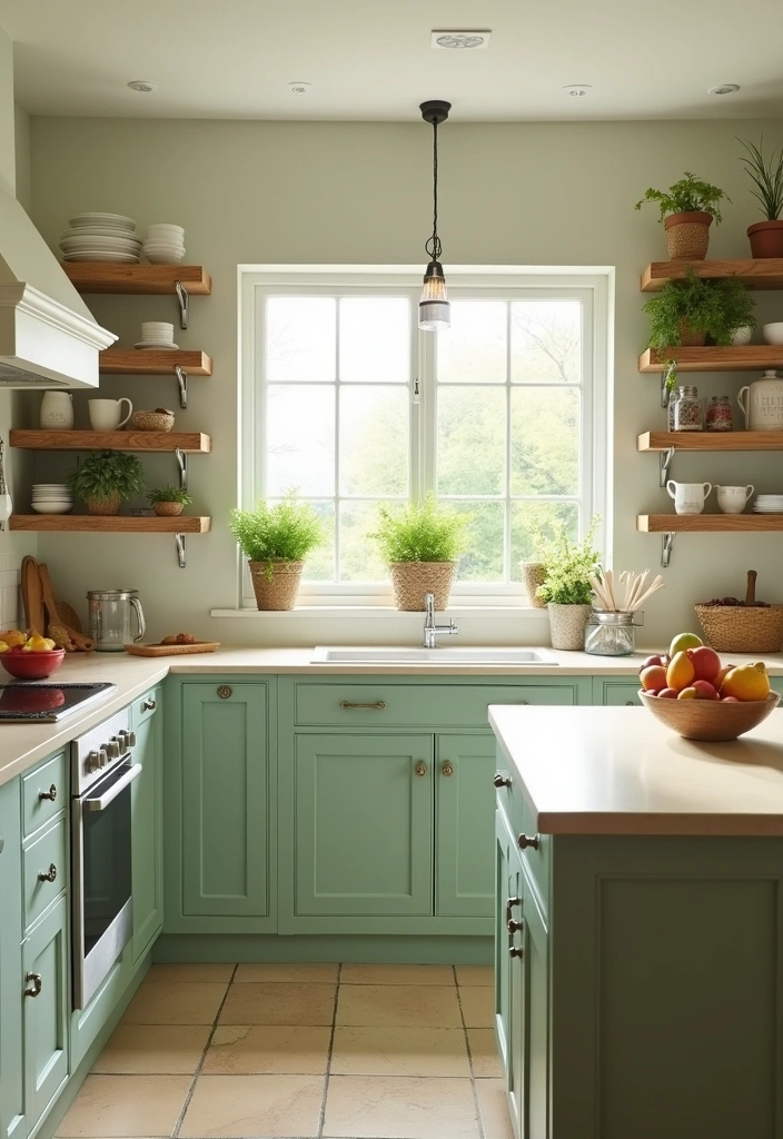 26 Stunning Kitchen Color Combinations That Will Transform Your Cooking Space (You Won't Believe #14!) - 1. Soft Sage Green and Cream