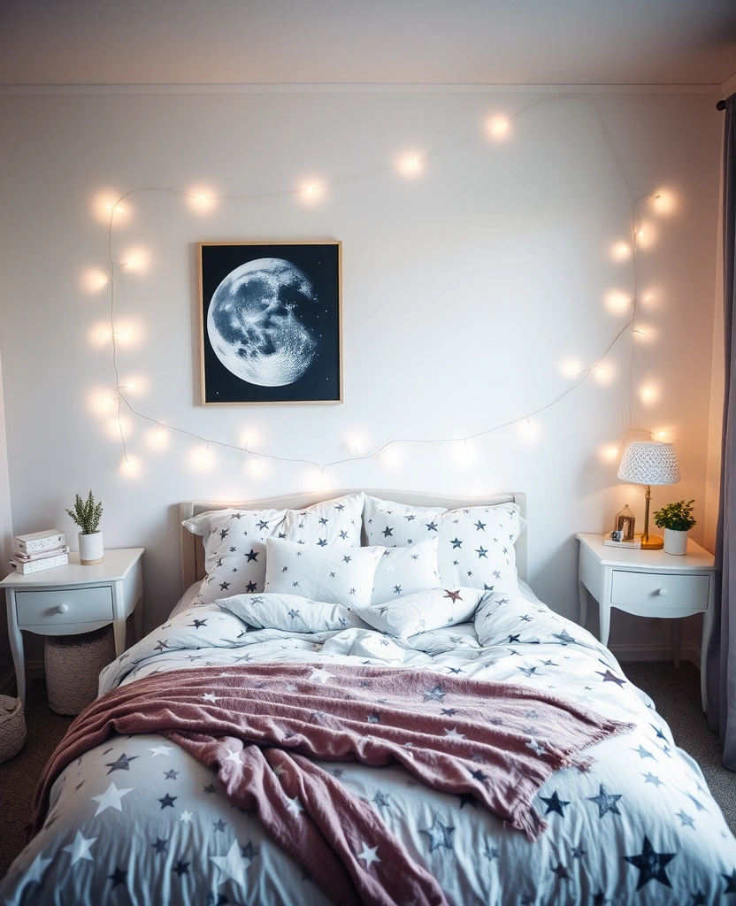 21 Cottagecore Bedroom Ideas That'll Make You Feel Like You're in a Fairytale! - 30. Celestial Accents