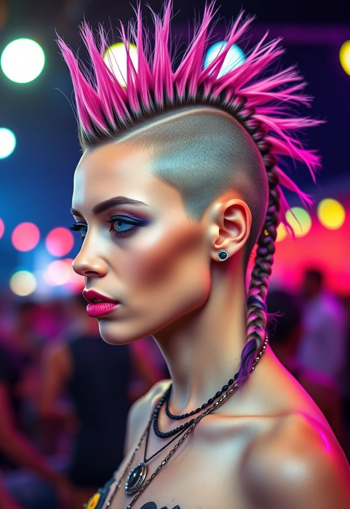 24 Edgy Short Haircuts That Will Make You Want to Chop It All Off! - 12. Mohawk with Braids