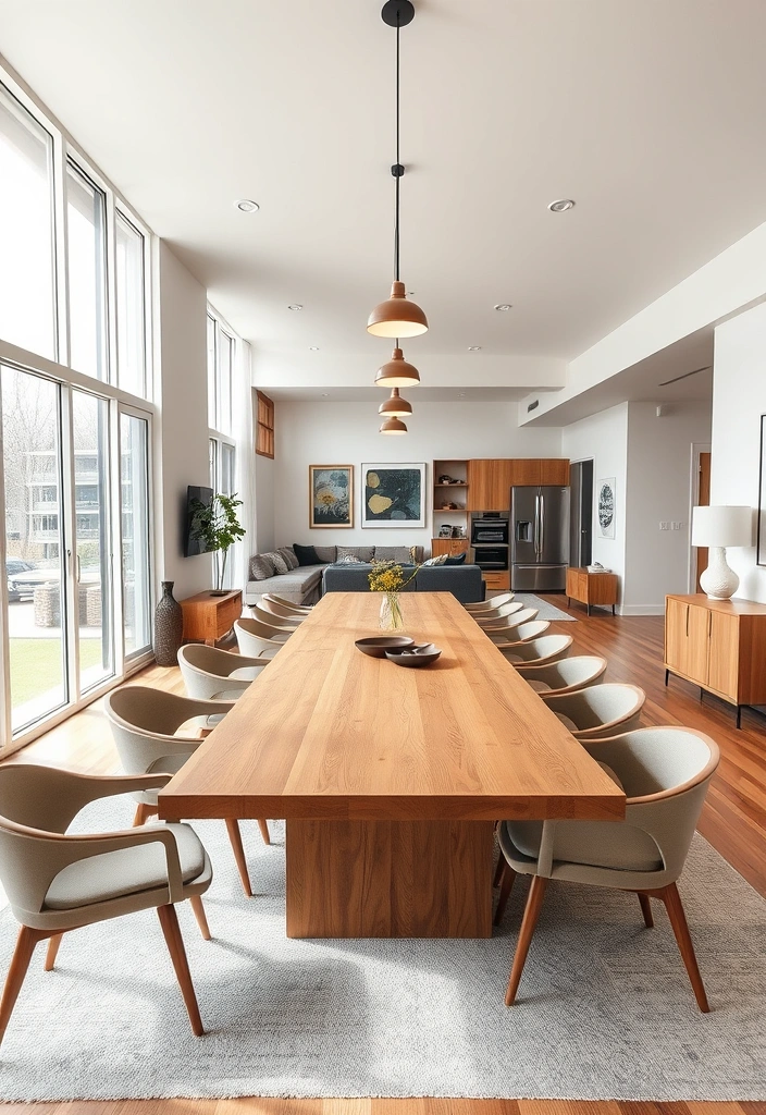 24 Organic Modern Dining Room Ideas That Will Transform Your Space! - 8. Open Concept Dining