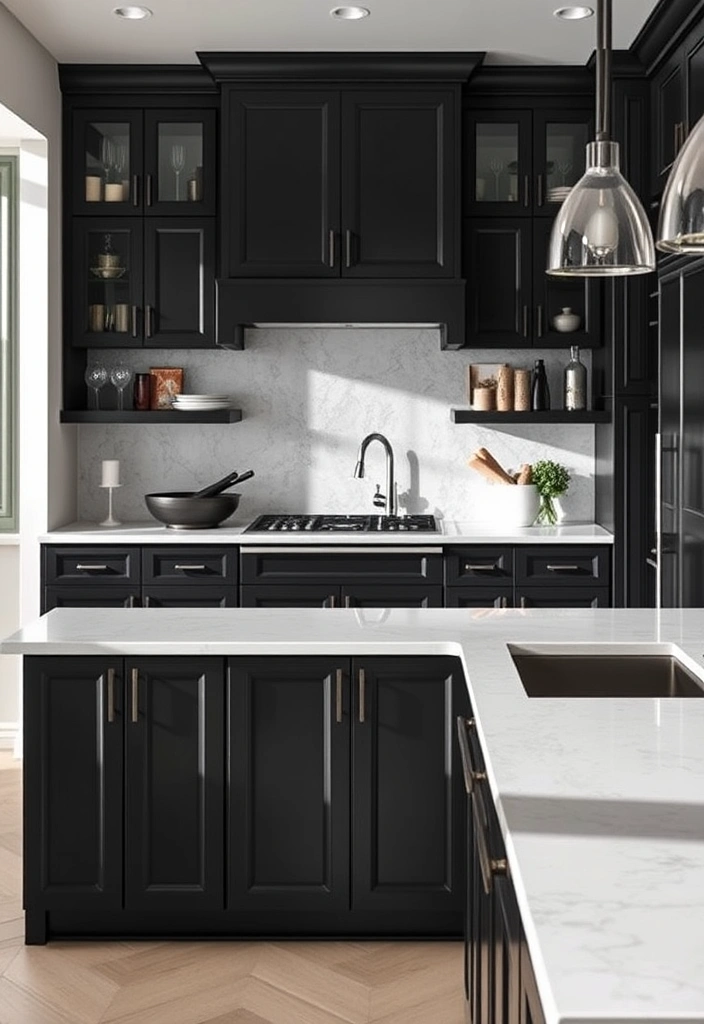 23 Inspiring Kitchen Cabinet Ideas That'll Transform Your Cooking Space! - 11. High-Contrast Designs