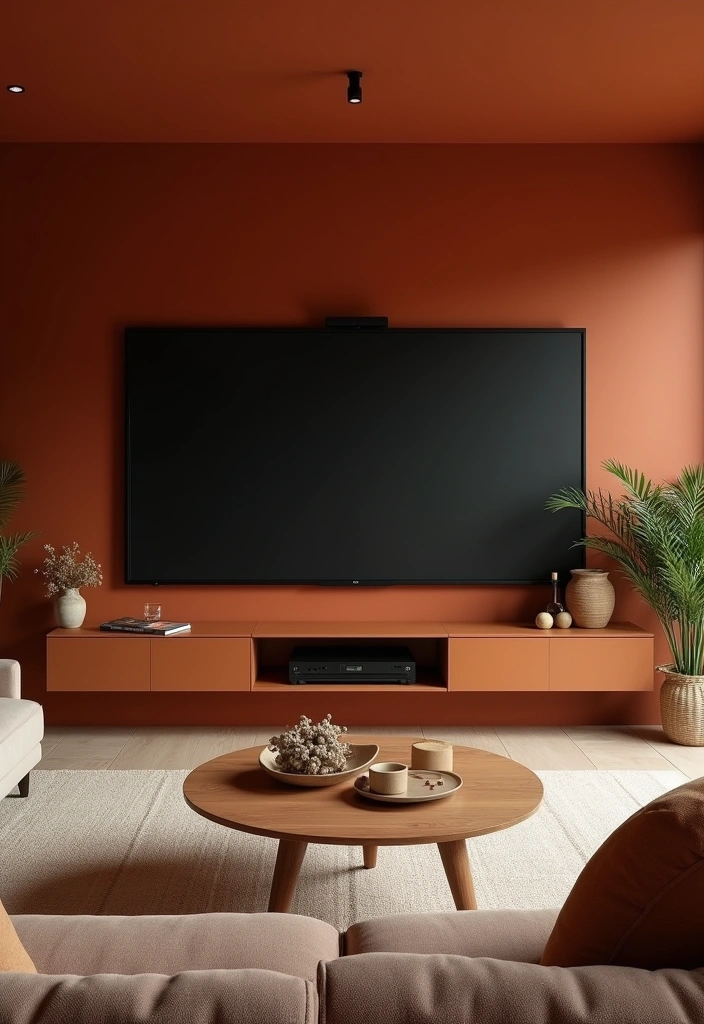 26 Best Paint Colors for Media Room That Will Transform Your Viewing Experience! - 5. Warm Terracotta